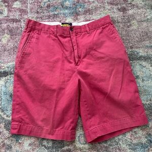 Ralph Lauren Rugby Shorts Flat Front Pinkish/Red 100% Cotton Size 33